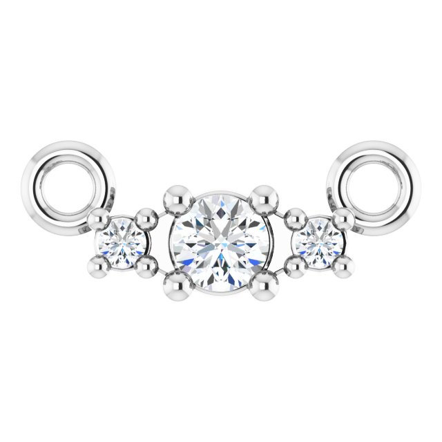 Platinum Round Natural Diamond Accented Necklace