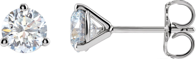 14K Gold Lab-Grown Diamond Round 3-Prong Cocktail-Style Stud Earrings - White Gold