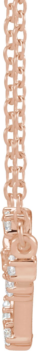 14K Gold Round Natural Diamond Constellation Zodiac Necklace - Rose Gold