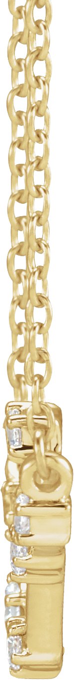14K Gold Round Natural Diamond Constellation Zodiac Necklace - Yellow Gold