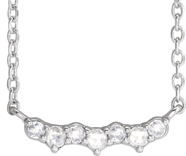 Platinum Rose-Cut Scattered Necklace