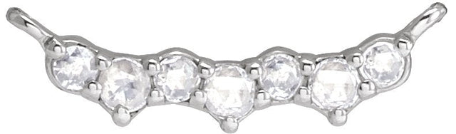 14K Gold Rose-Cut Scattered Necklace - White Gold