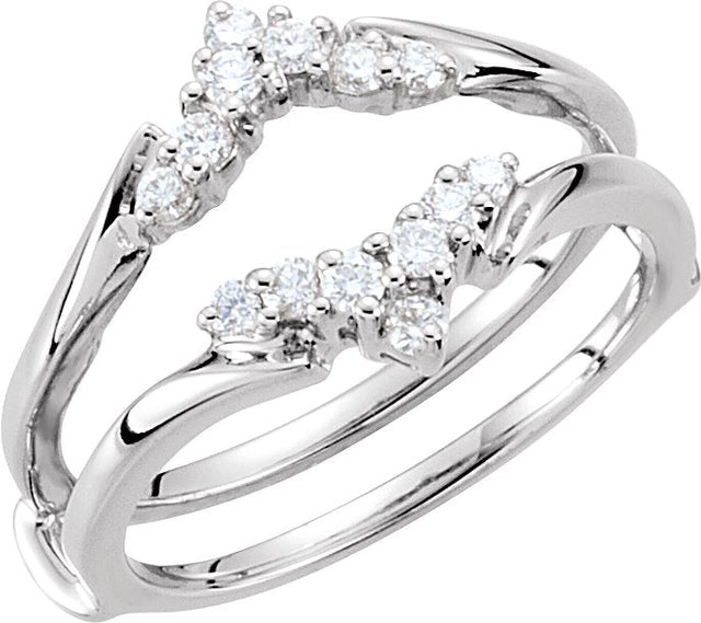 Platinum Round Lab-Grown Diamond Ring Guard – 1.7mm Stones