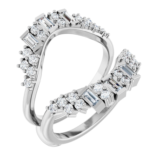 Platinum Straight Baguette Lab-Grown Diamond Ring Guard – 3x1.5mm