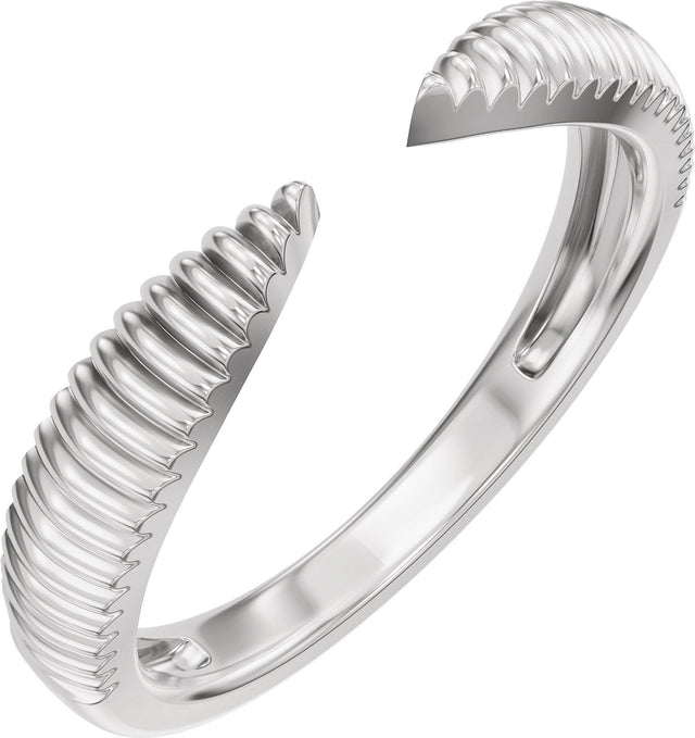 14K Gold Open Band - White Gold