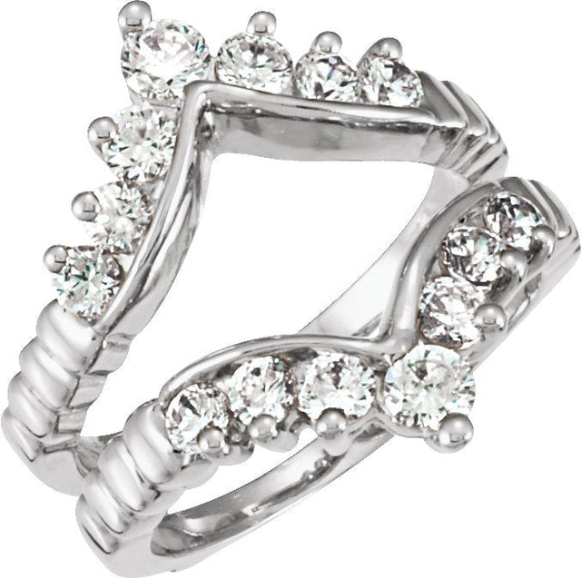 14K Gold Round Natural Diamond Ring Guard – 2.7mm Stones