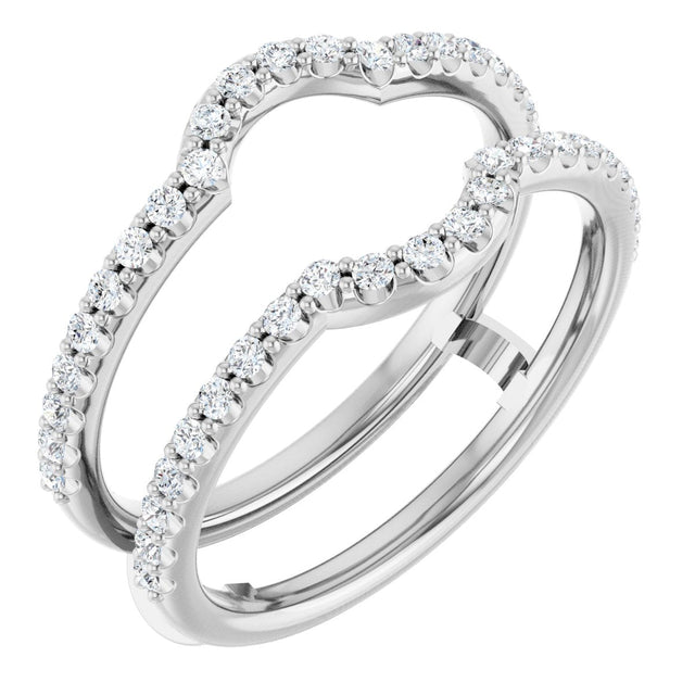 14K Gold Lab-Grown Diamond Ring Guard - White Gold