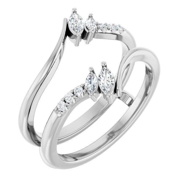 Platinum Natural Diamond Ring Guard II