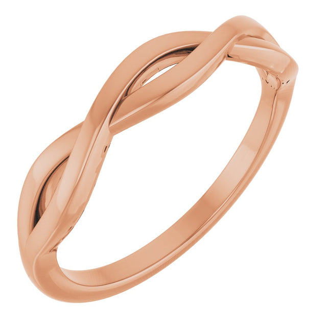 14K Gold Twisted Ring - Rose Gold
