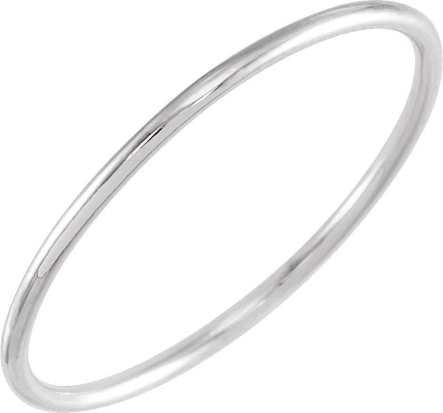 14K Gold Stackable Ring - White Gold