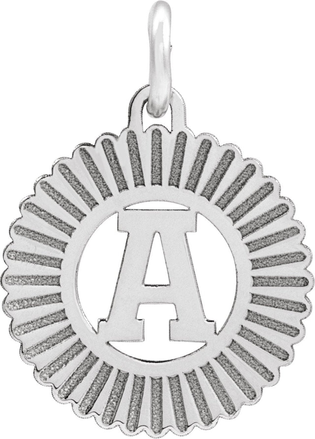 10K Gold Initial A Pendant