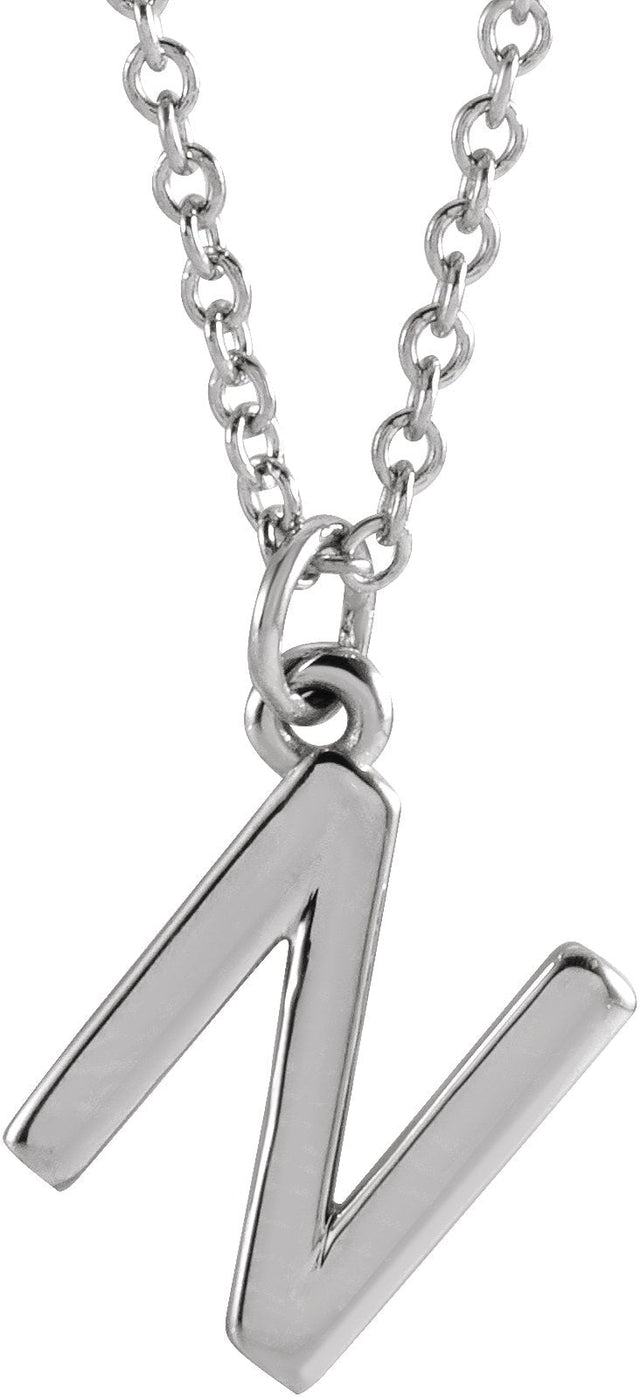 Platinum Initial Necklace