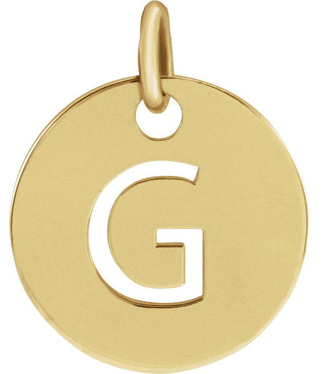 14K Gold Initial G Necklace or Pendant - Yellow Gold