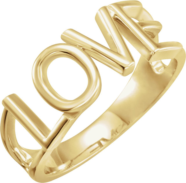 14K Gold Love Ring II - Yellow Gold
