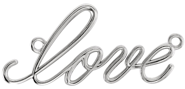 14K Gold Love Necklace - White Gold