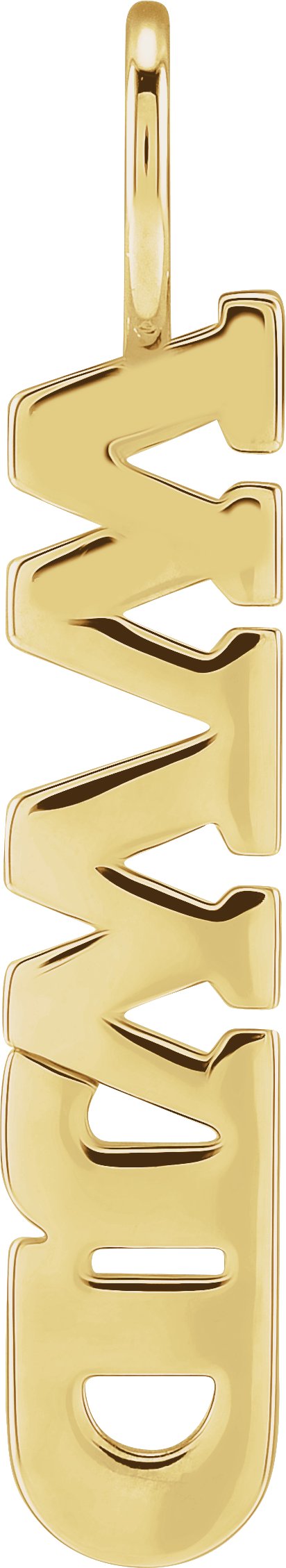 14K Gold WWJD Pendant - Yellow Gold
