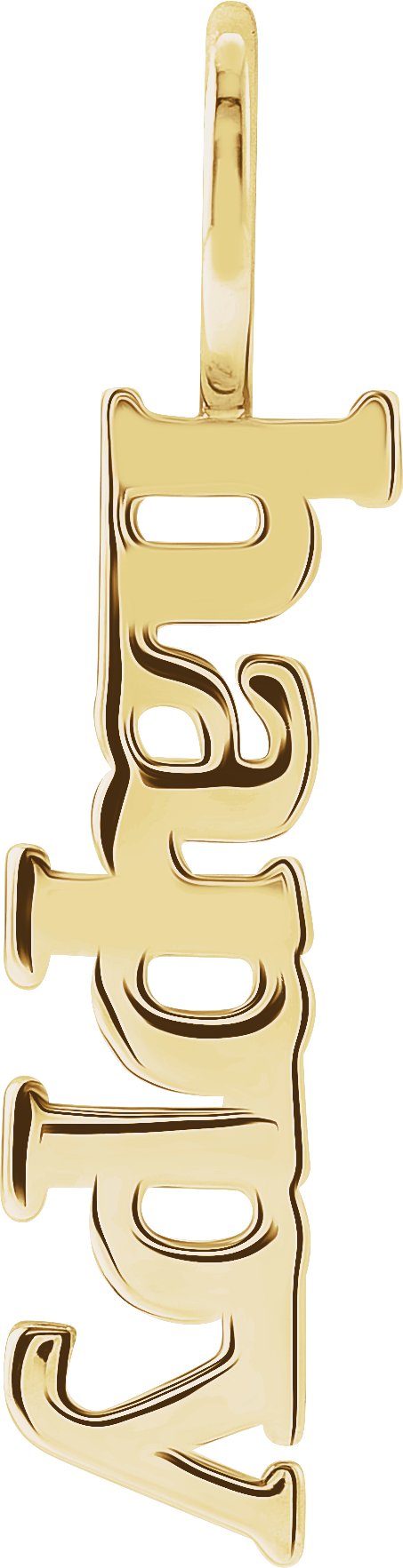 14K Gold Happy Pendant - Yellow Gold