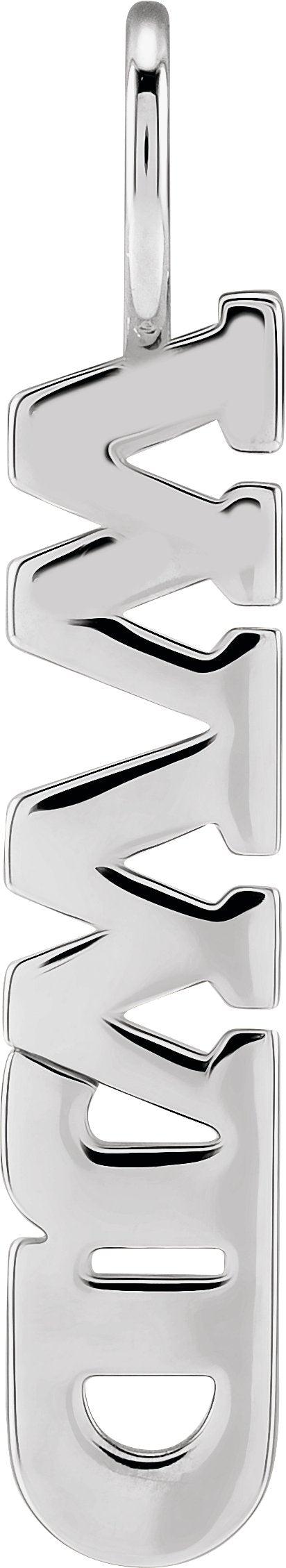 14K Gold WWJD Pendant - White Gold