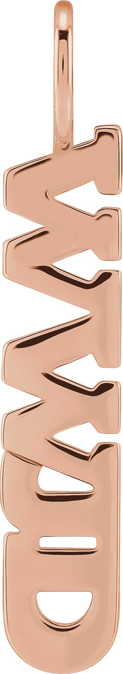 14K Gold WWJD Pendant - Rose Gold