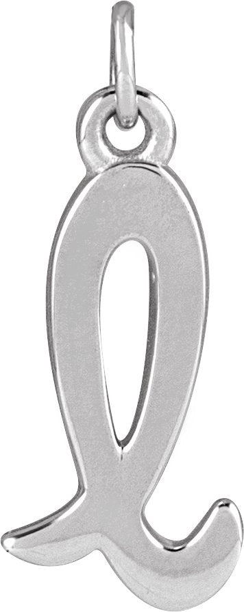 Platinum Initial L Petite Necklace or Pendant