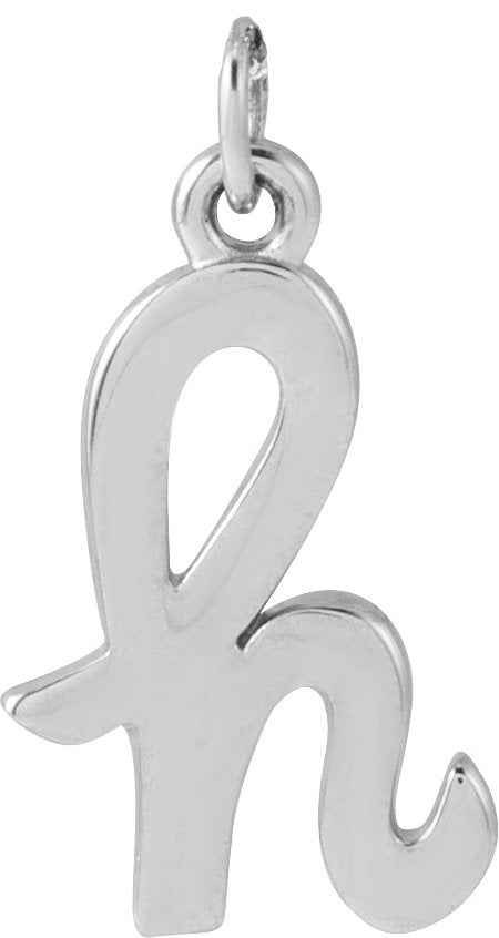 Platinum Initial H Petite Necklace or Pendant