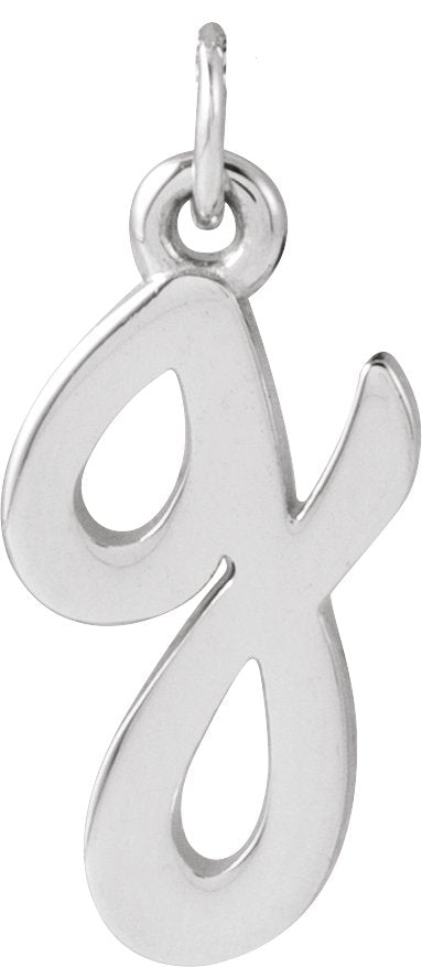 Platinum Initial G Petite Necklace or Pendant