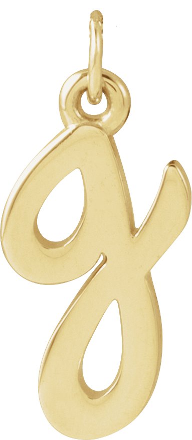 14K Gold Initial G Petite Necklace or Pendant - Yellow Gold