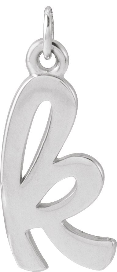 Platinum Initial K Petite Necklace or Pendant