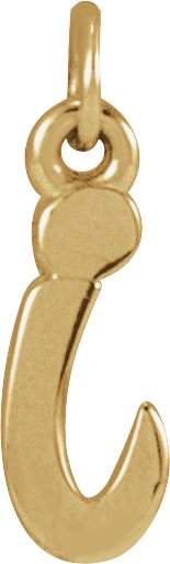 14K Gold Initial I Petite Necklace or Pendant - Yellow Gold