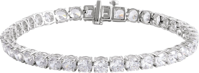 14K Gold Round Lab-Grown Diamond Line Bracelet – 1.8-4.25mm Stones - White Gold