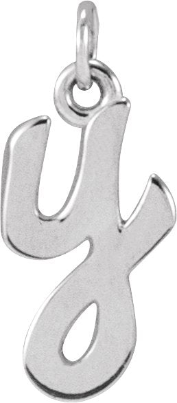Platinum Initial Y Petite Necklace or Pendant