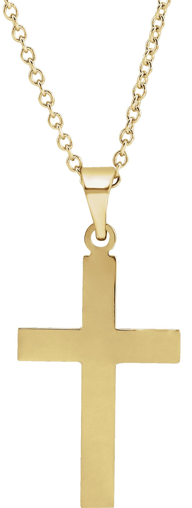 14K Gold Cross Necklace or Pendant IV - Yellow Gold