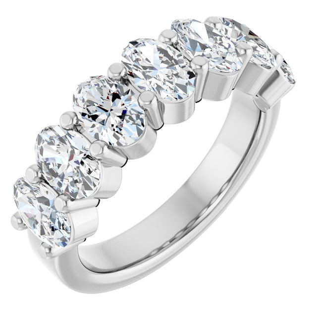 Platinum Lab-Grown Diamond Seven-Stone Anniversary Band