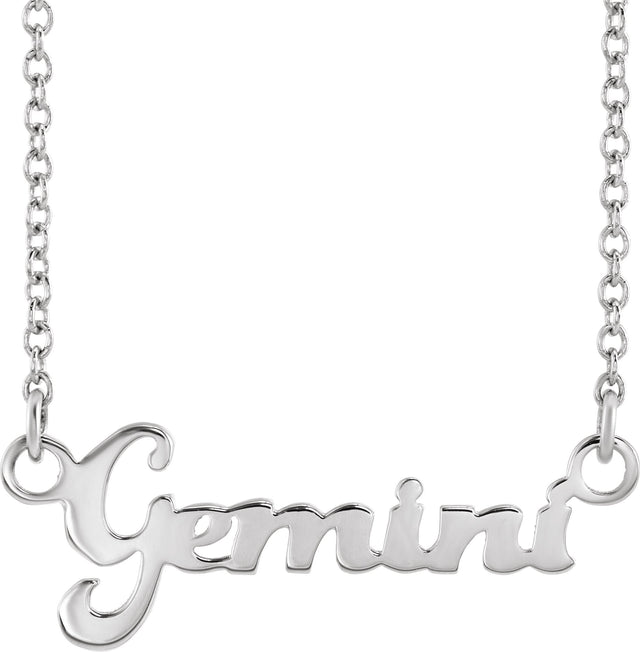 Platinum Gemini Necklace