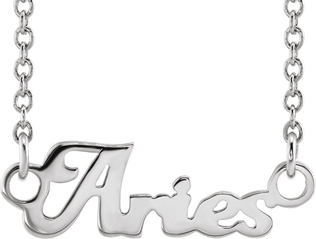 Platinum Aries Necklace