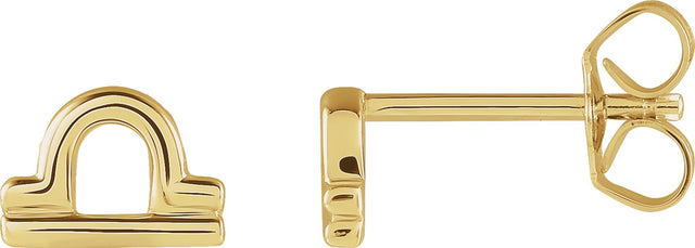 14K Gold Libra Earrings