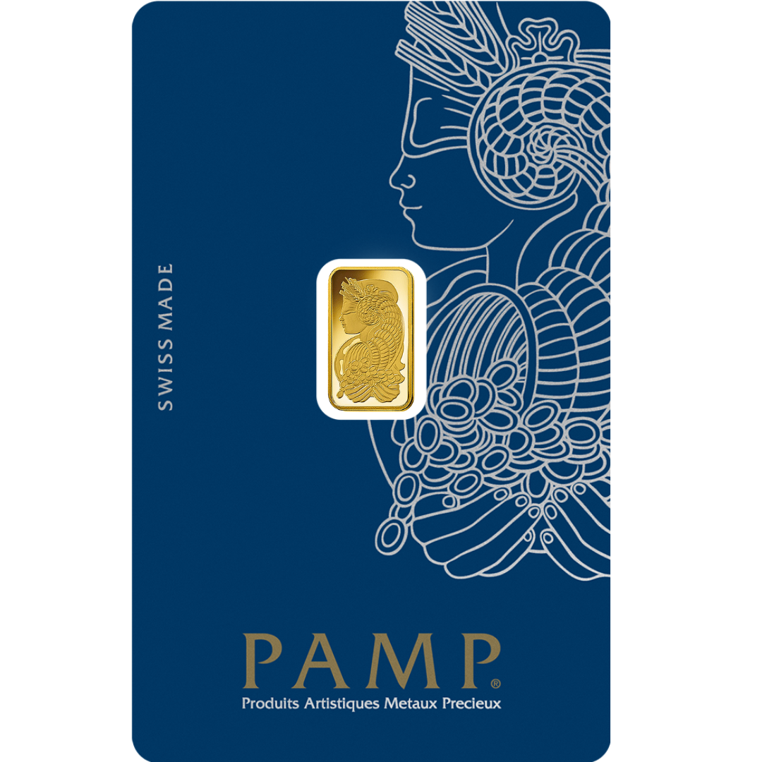 PAMP 24k Gold Suisse Lady Fortuna Gold 999.9 Minted Bar PAMP Veriscan