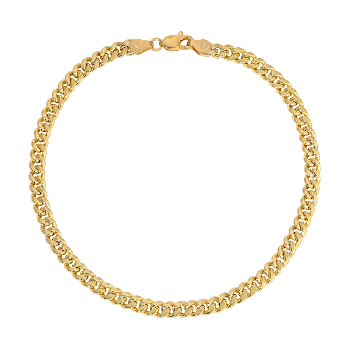 Pulseiras MIAMI CUBAN ocas amarelas 14K 4,00 mm-9,50 mm