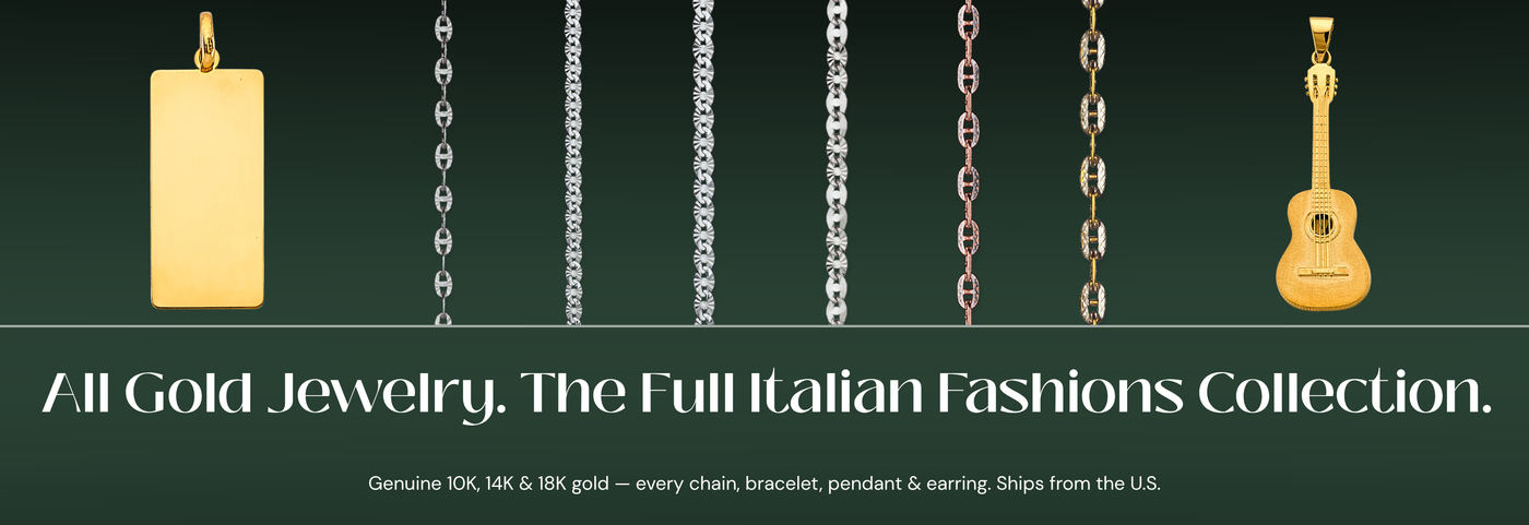 Complete Italian gold jewelry collection