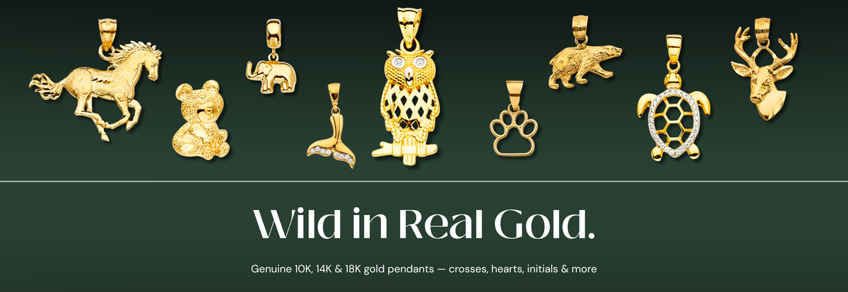 Italian animal gold pendants