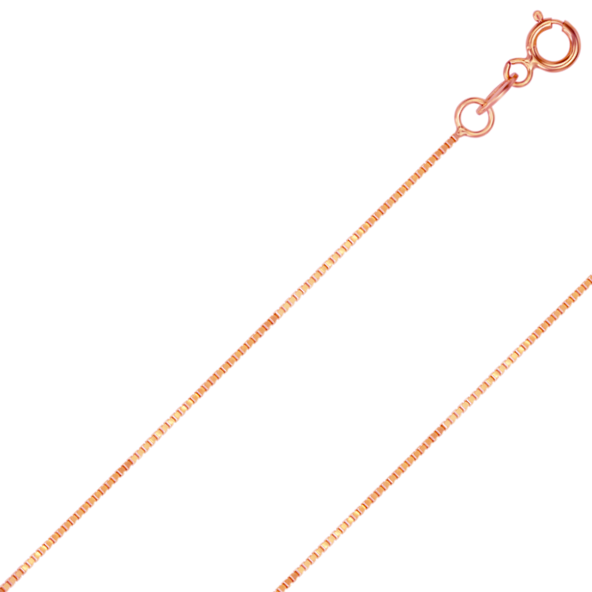 14K REAL Solid Yellow or White Gold 0.6mm-2.5mm 4 Sides Diamond Cut Box Chain