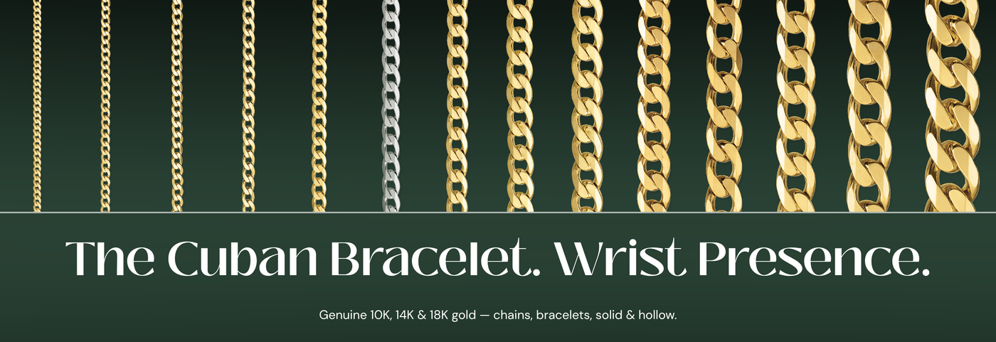 Italian Cuban gold bracelets
