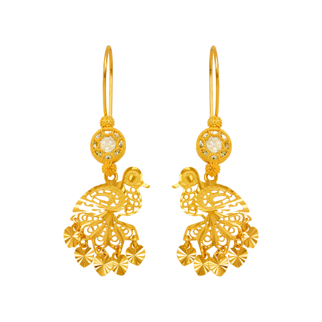 Brincos Lustre em Ouro Amarelo 14K