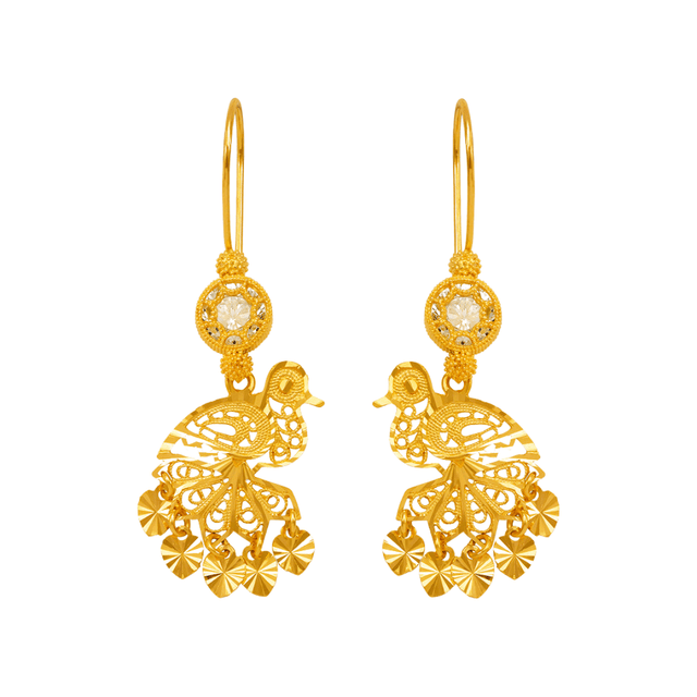 Brincos Lustre em Ouro Amarelo 14K