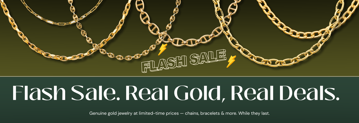 Italian gold jewelry flash sale with limited-time pricing