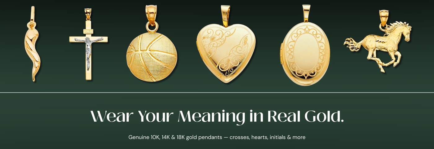 Italian gold pendants