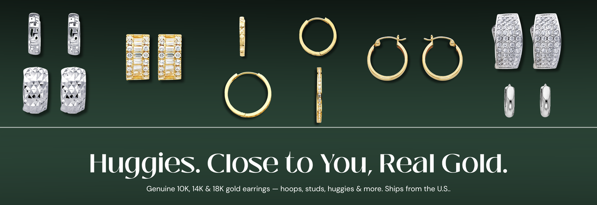 Italian huggie gold earrings