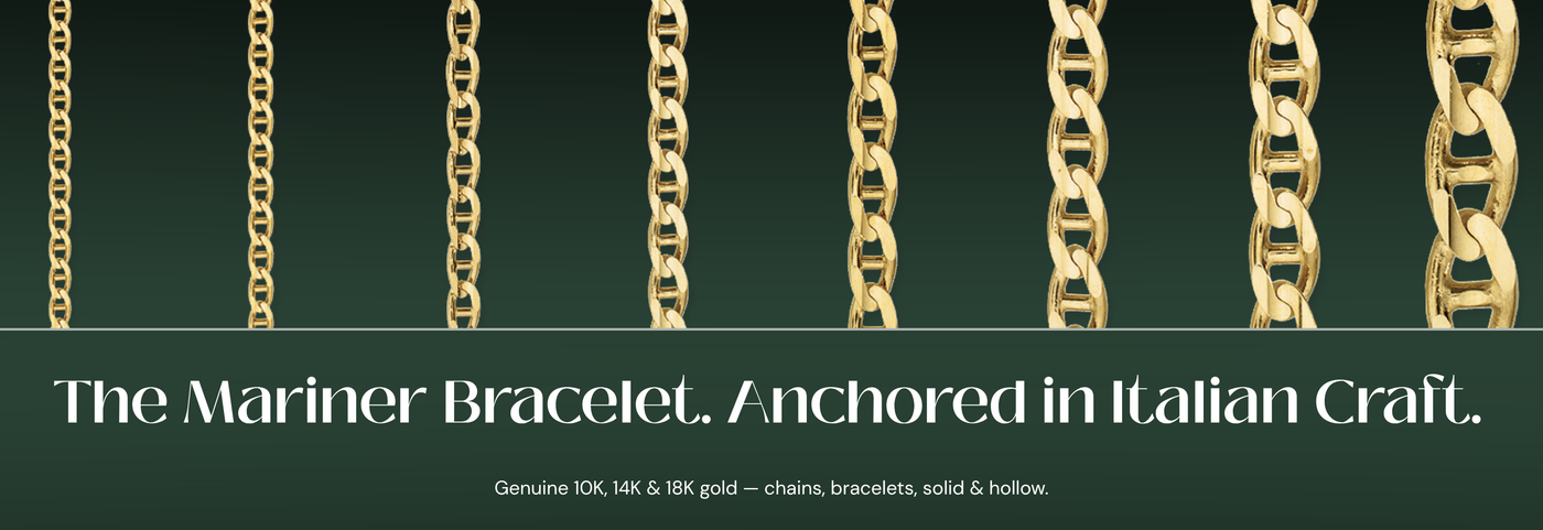 Italian Mariner gold bracelets