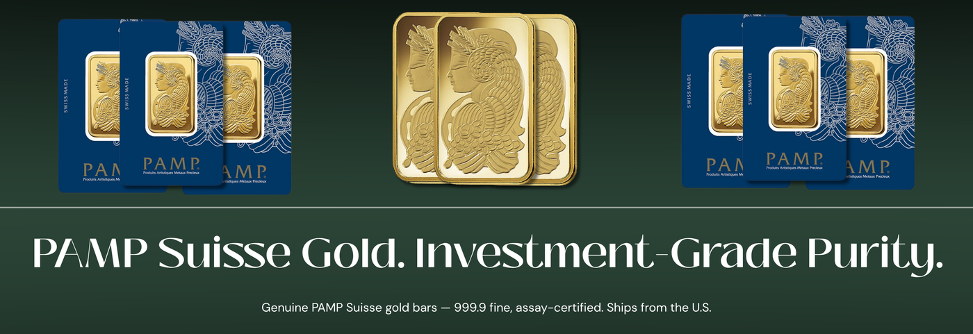 PAMP Suisse fine gold investment bar, assay-certified