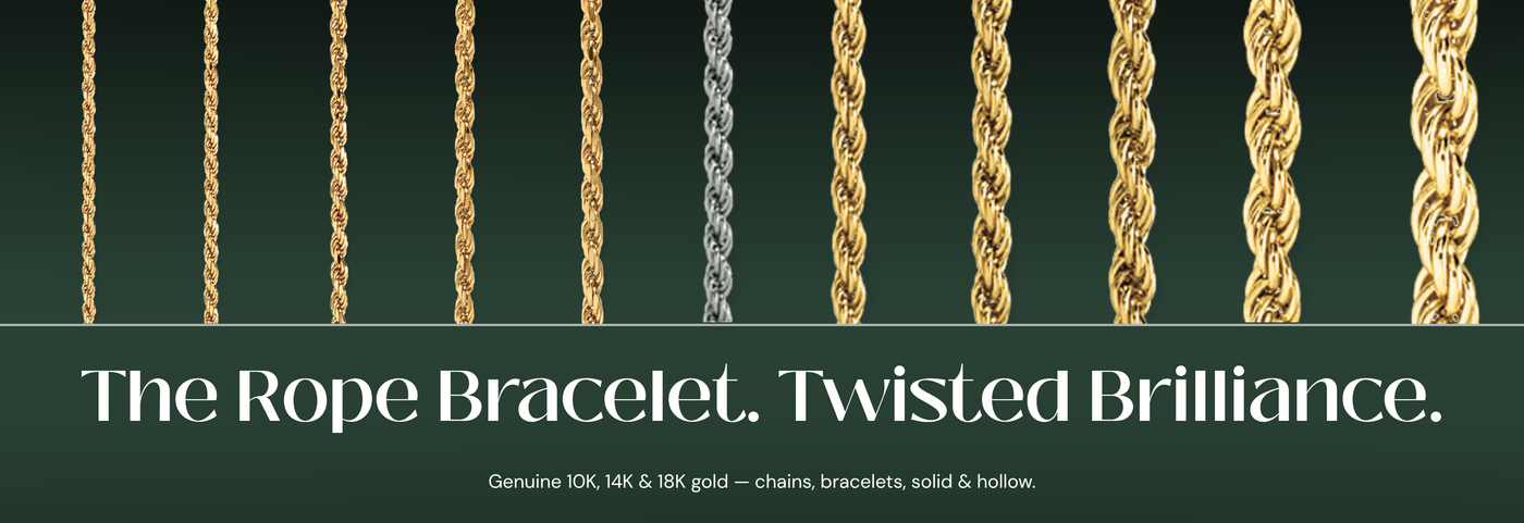 Italian rope gold bracelets